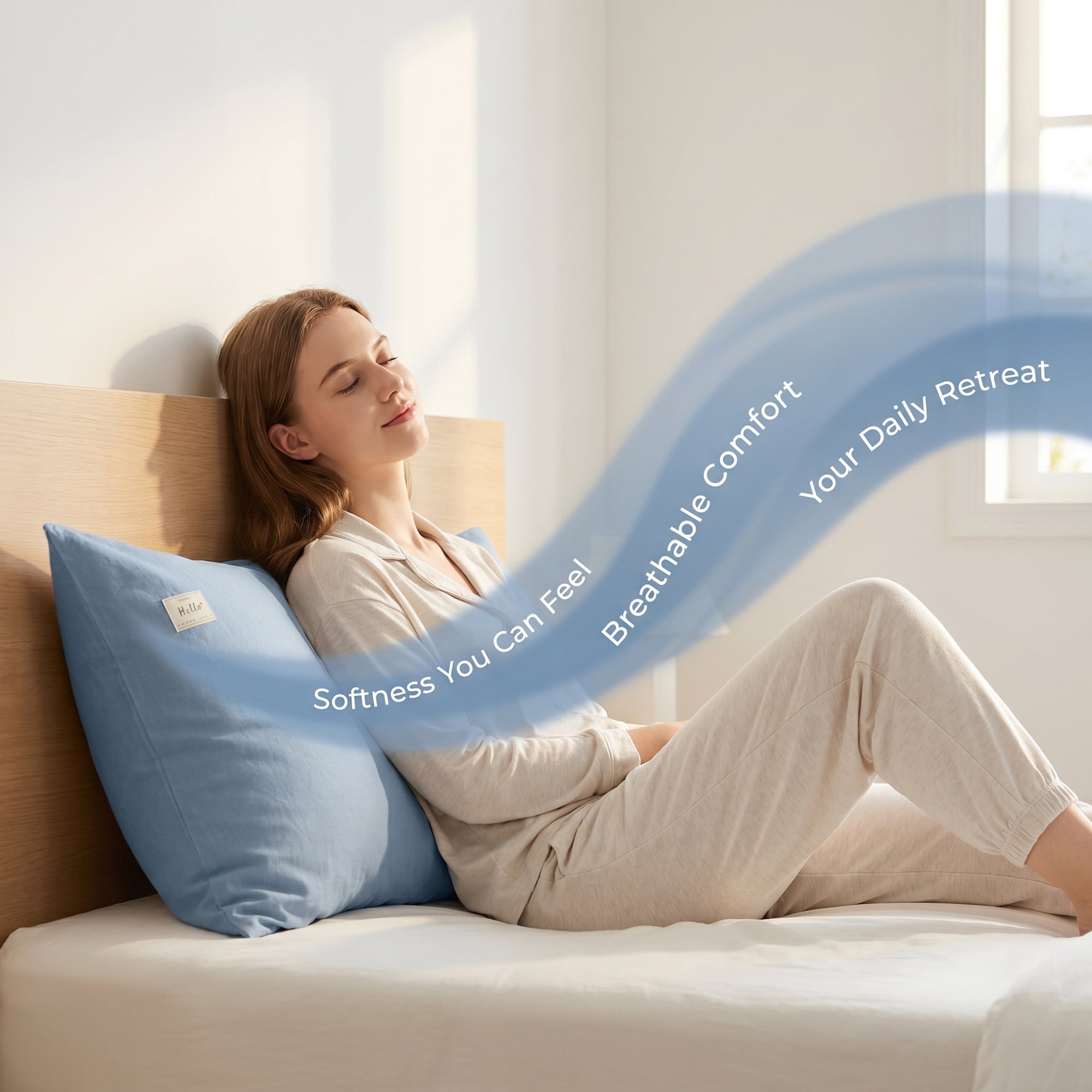 Unique Bargains 2 Pack Cotton Pillowcase Smooth Cooling Pillow Cases Envelope Closure Queen Light blue - pink