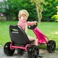 thumbnail image 5 of Go Kart Pedal Car Kids Ride On Toys Pedal Powered 4 Wheel Adjustable Seat Pink, 5 of 12