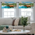 thumbnail image 5 of LALILO Kitchen Curtain Valance Beautiful Summer Sea Sunset Rod Pocket Window Curtain 52"x 18" Set of 2, 5 of 7