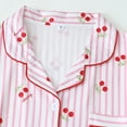 thumbnail image 4 of Xiyon Pajamas Set For Women Casual Short Sleeve Sleepwear Printed Button Front Top And Shorts Comfortable Sleepwear Outfit With Pockets Soft Lounge Sets, 4 of 7