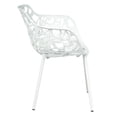 thumbnail image 3 of LeisureMod Fauteuil de Salle à Manger Moderne Devon Intérieur Extérieur en Aluminium Blanc Ensemble de 4, 3 of 9
