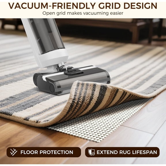 9x12 Ft Rug Pad Non-Slip Extra Thick Cushioned Carpet Underlay Protects Rugs and Hardwood Floors