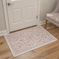 thumbnail image 4 of 5x7 Area Rugs for Living Room Machine Washable with Non Slip Backing, Low Pile Lightweight Throw Rug for Bedroom, Vintage Floral Print Pattern Indoor Carpet, Dusty Rose, 4 of 6