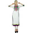 thumbnail image 2 of Phagun Women Designer Cotton Tunic White Solid Straight Kurti Casual Clothing-8, 2 of 6