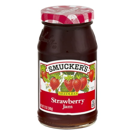(2 Pack) Smucker's Seedless Strawberry Jam, 12 oz