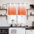 thumbnail image 2 of Morocco Orange Kitchen Curtains Small Short 39 Inch Length, Modern Geometric Gradient Simple Grommet Top Bedroom Living Room Curtains, Light Filtering Cafe Curtain Drapes 2 Panels Set 55''x39'', 2 of 9