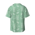 thumbnail image 5 of Uemuo Tropical Pineapple Pattern Cotton Linen Short Sleeve Shirts,Casual Lightweight Button Down Shirts,Vacation Beach Summer Tops-3X-Large, 5 of 7