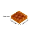 thumbnail image 2 of Uxcell 1Pcs 50x50x15mm Heatsink Aluminum Radiator With Thermal Blue Sticker for Chip CPU, Power Transistor, FET, IC,Gold, 2 of 6