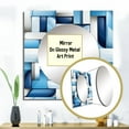 thumbnail image 3 of Designart "Harmonious White and Blue Geometric Blocks II" 0 Square Mirror For Wall Decor - Large Blue Square Mirror Printed Wall Decor - Modern Square Living Room Mirror, 3 of 5