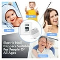 thumbnail image 7 of Electric Nail Clipper with Light, Automatic Nail Clipper Rechargeable with 2 Speeds and Nail Chip Storage for Babies, Children, Adults, Caregivers and Seniors, 7 of 7