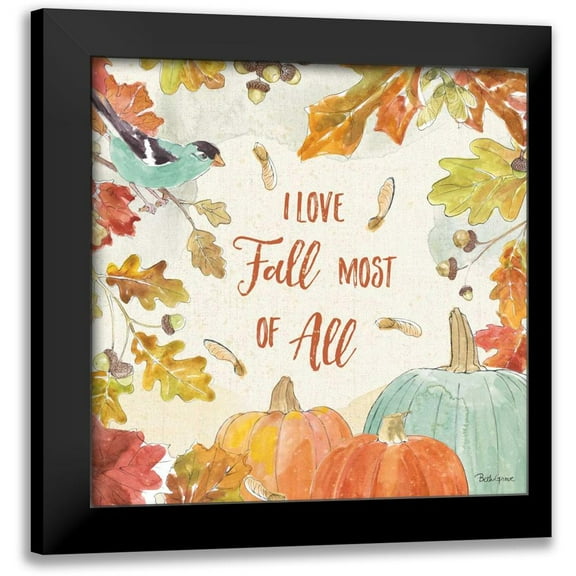 Grove, Beth 12x12 Black Modern Framed Museum Art Print Titled - Falling for Fall III