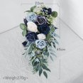 thumbnail image 5 of facefd Bouquets de Mariage Élégants pour Mariée en Forme de Cascade Décor Fait Main Bleu, 5 of 5
