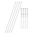 thumbnail image 1 of Stainless Steel Lanyard Cable with Eyelets 0.08" x 20" 2mm x 50cm Lock Security Wire Rope with Mounting Screws, 4 Pack, 1 of 6