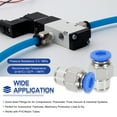 thumbnail image 6 of 5 Pcs NPT Push to Connect Air Fittings, Male Straight 6mm Tube OD x 1/8" NPT Thread Air Quick Connector, Blue, 6 of 7