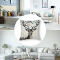 thumbnail image 5 of nygtbtfer Art Bird Deer Painting Trees Color Animal Forest Animal Pillow Covers Pillowcases Home Decor Bed Couch Sofa Office Living Room Cushion  White, 5 of 7