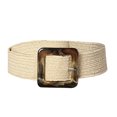 thumbnail image 1 of Seyurigaoka Women Straw Woven Waist Belt, Elastic Retro Stretching Waistband, 1 of 5