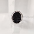 thumbnail image 6 of Rough Black Tourmaline Mans Ring, Natural Black Tourmaline, Silver Jewelry, 925 Silver Ring, Birthday Gift, Heavy Mens Ring, Arabic Design, Ottoman Style Ring, Christmas, Turkey Mens Signet Ring, 6 of 7