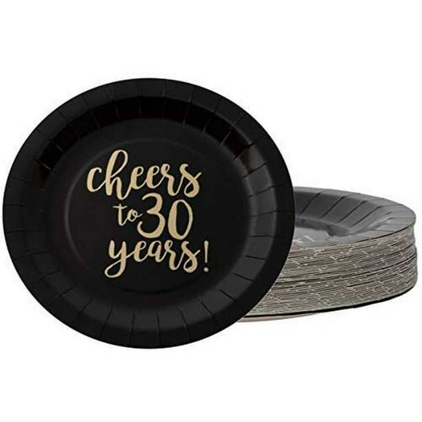 Disposable Plates 48Count Paper Plates, 30th Birthday, Wedding