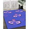 thumbnail image 3 of Ahgly Company Tapis d'Intérieur Lavables en Machine à l'Ardoise Bleu Clair, 8' Carré, 3 of 7