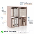 thumbnail image 4 of Furniture of America Seni Stackable Wood 4-Cube Bookcase in Black, 4 of 11