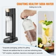 thumbnail image 3 of Sparkling Water Maker Soda Maker Machine, Carbonated Water Starter Kit with 1L BPA-Free Bottle, Home Beverage Carbonator, Compatible with 60L CO2 Cylinder (Not Included), Black, 3 of 5
