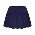 thumbnail image 5 of Oplxuo Womens Mini Skirt Casual Fold Over Low Waist Pleated Tennis Athletic Skorts Ruffle Skirts, 5 of 5