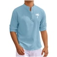 thumbnail image 1 of Blusa y camisa de manga larga con cuello alto para hombre, informal, a la moda, con cuello alto, transpirable, de poliéster, 1 of 5