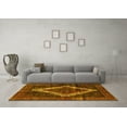 thumbnail image 3 of Ahgly Company Indoor Square Persian Yellow Traditional Area Rugs, 4' Square, 3 of 4