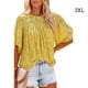 thumbnail image 5 of Camisa de Media manga Minnieouse para Mujer jersey con volantes encaje Amarillo 3XL, 5 of 5
