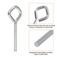 thumbnail image 4 of Uxcell 6pcs Dogging Hex Key Wrench 5/32" SAE Metal Dog Door Keys Spanner with Diamond Full Loop, Silver Tone, 4 of 5
