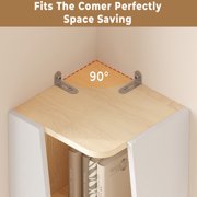 IRONCK 71 Tall Narrow Bookcase, 6 Tier Corner Bookshelf, Cube Storage Display Shelf for Home Office, Natural