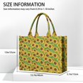 thumbnail image 3 of Large Capacity Tote Bag,Green Sunflower Leaf Pattern Handbag Fashion Luxury Tote Bag,15.7"x13"x 5.1" Inches,Laptop Compatible, 3 of 6
