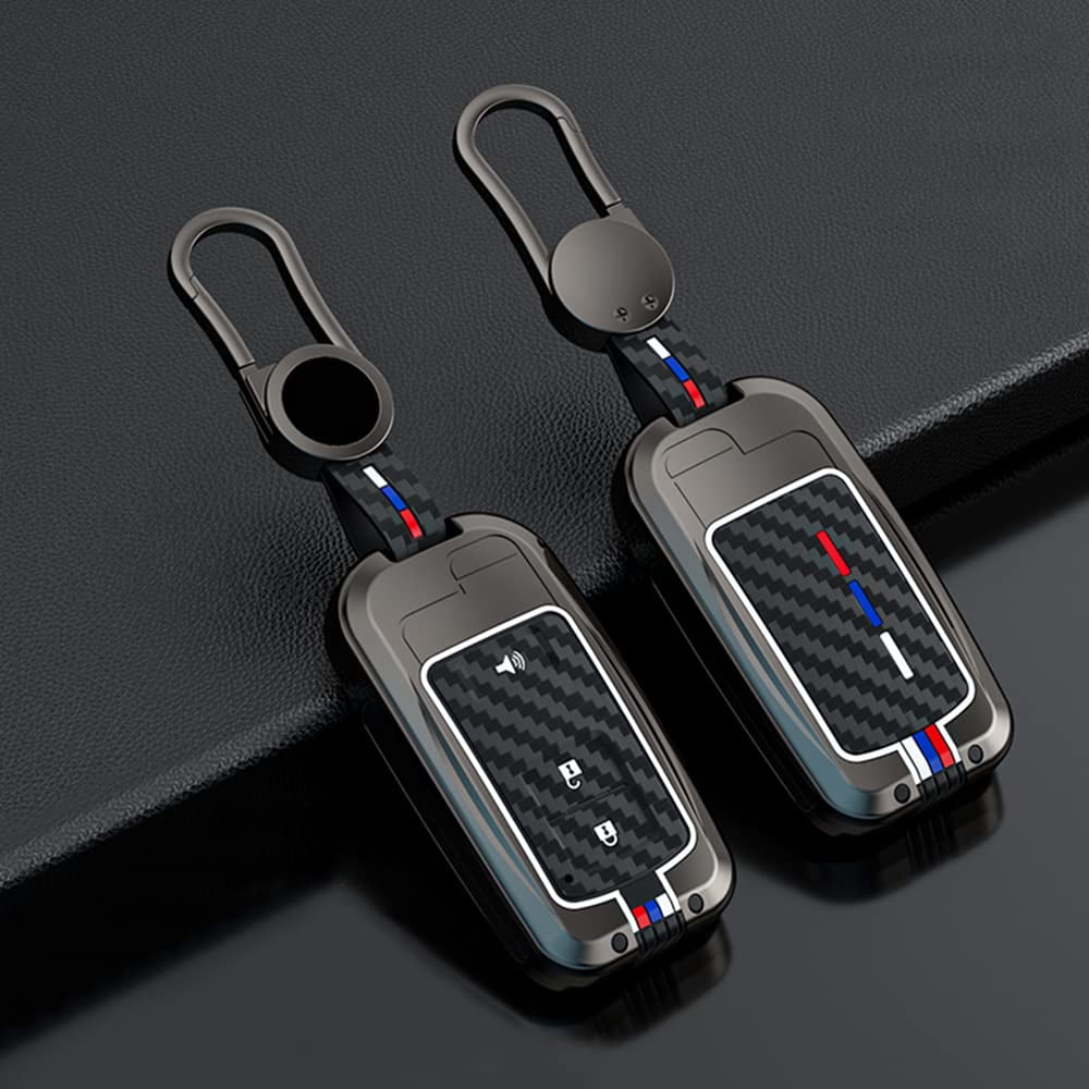 Zinc Alloy Keyless Entry Key Fob Cover Compatible for Toyota Highlander Avalon Camry Corolla RAV4 2017-2019 Case Protector 3 Buttons