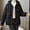 Black, variant on Womens Winter Coats- Hooded Long Sleeve Fleece Short Casual Winter Jackets Blue