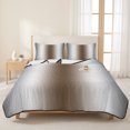 thumbnail image 3 of Queen Quilt Set 90''x96'', Gray Brown Lightweight Summer Bedspread Coverlet Set with 2 Pillow Shams, Modern Gradient Geometric Breathable All Season Quilt Bedding for Bedroom/Guest Room, 3 of 9
