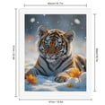 thumbnail image 2 of Paint By Numbers Kit for Adults Beginner - DIY Tiger In Snow With Flowers Canvas Painting Kits for Adults, Frameless Paint By Number for Adults for Home Wall Decor 16x20 Inch, 2 of 7