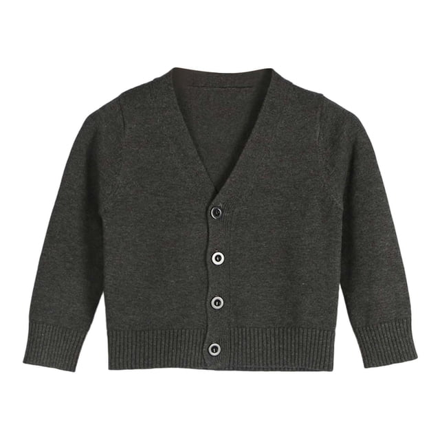 Kids Girls Cardigan Long Sleeve Kid Button Sweater Girl Crew Neck Cardigans Sweater