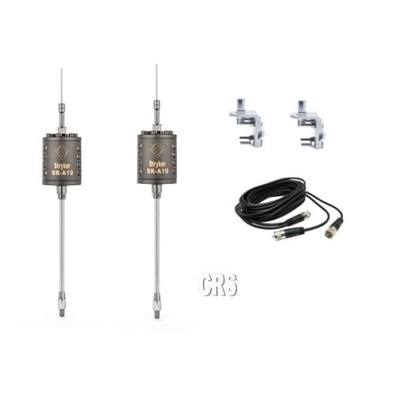 2 Stryker SR-A-10 CB/10 meter Radio Antennas, 18ft dual coax,brackets and studs