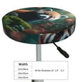 thumbnail image 4 of Disketp Forest Plant Raccoon Funda Redonda para Taburete, Funda de Cojín para Silla de Bar Suave y Elástica-14 inch, 4 of 7