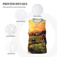 thumbnail image 3 of Honeii Oil Painting Style Pasture Cow print basktball shirt for men and women, Unisex basketball jersey for Theme party-4X-Large, 3 of 6