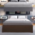 thumbnail image 3 of PiccoCasa Bed Skirt Double Brushed Microfiber with Dust Ruffle, Queen Dark Brown, 3 of 8