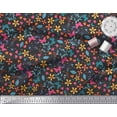 thumbnail image 3 of Soimoi Black Cotton Voile Fabric Flower & Butterfly Print Sewing Fabric BTY 42 Inch Wide, 3 of 3
