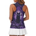 thumbnail image 5 of Whosucclay Cat and Bat Pattern Golf Sleeveless Shirt for Ladies, Elastic Anti Shrink for Running Athletic, Dry-Fit Lightweight Women Golf Sleeveless Tank Top, 5 of 8