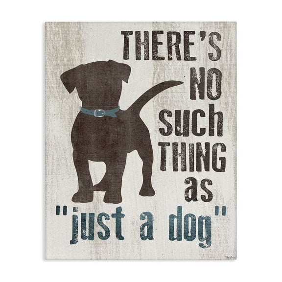 Stupell Industries Traditional Not Just a Dog Phrase Canvas Art, 16 x 20, by Gigi Louise