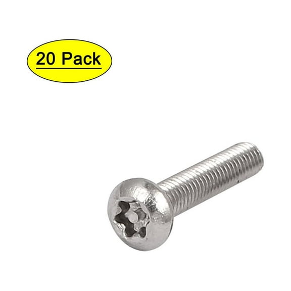 M3x16mm 304 Stainless Steel Button Head Torx Security Machine Screws 20pcs