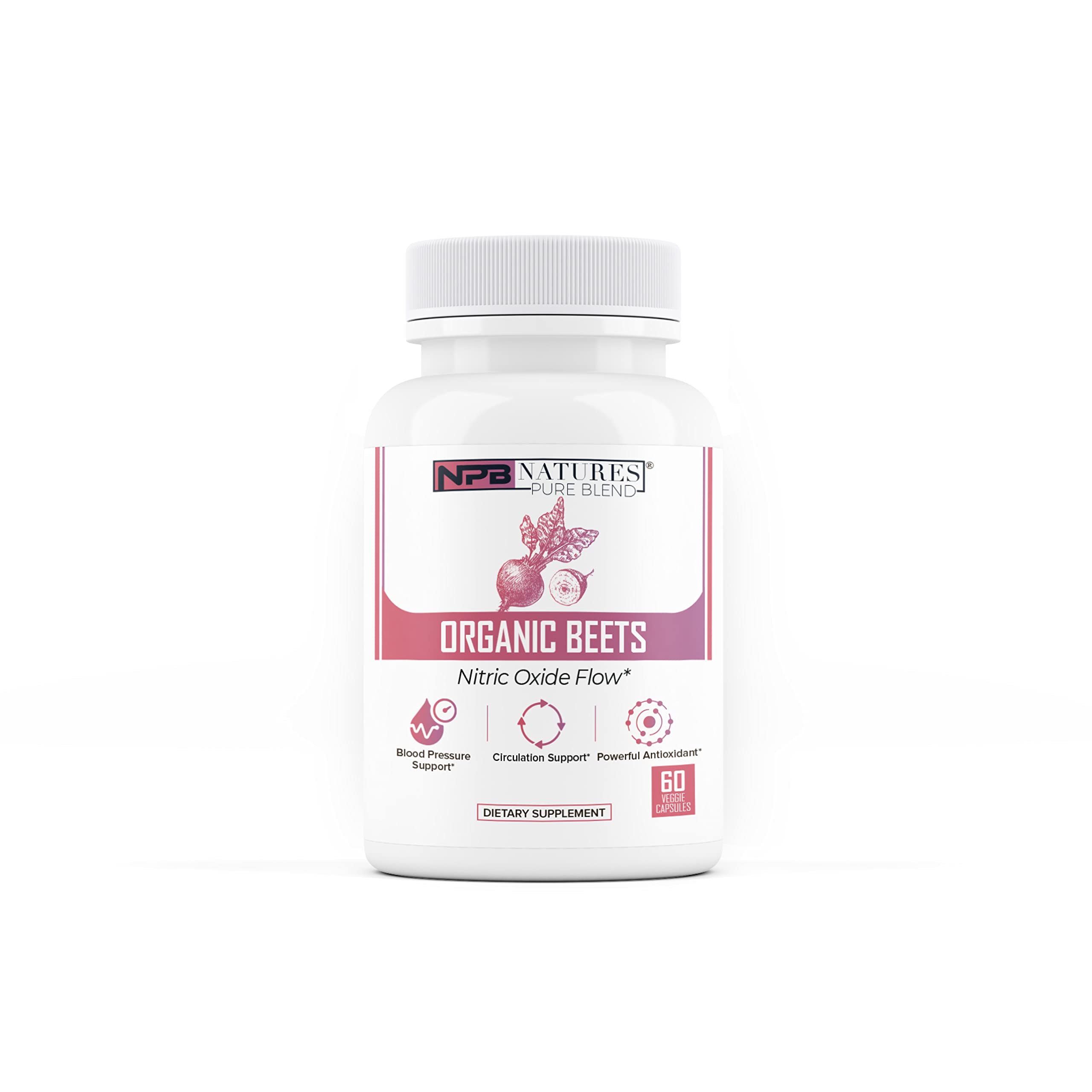 Nature's Pure Blend Organic Beets I Support Blood Flow, Blood Pressure