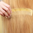 thumbnail image 2 of WORGEOUS Peine de cuerno natural, peine alisador de cabello portátil antiestático, previene la caída del cabello para mujer (15 cm), 2 of 8