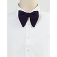 thumbnail image 2 of INSPIRE CHIC Unisex Velvet Pre-tied Bow Ties Formal Solid Bowties Neckwear Dark purple, 2 of 5