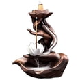 thumbnail image 2 of Quemador de incienso de reflujo de cerámica Quemador de incienso de cascada Quemador de incienso de reflujo Buda / Soporte de incienso de loto para Spa, Yoga, Meditación Adepaton LF-0234, 2 of 4