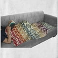 thumbnail image 6 of Aztec Soft Flannel Fleece Throw Blanket, Tribal Old Fashioned Mexican Trippy Geometric Zig Zag Lines Pattern, Cozy Plush for Indoor and Outdoor Use, 60" x 80", Multicolor, by Ambesonne, 6 of 6